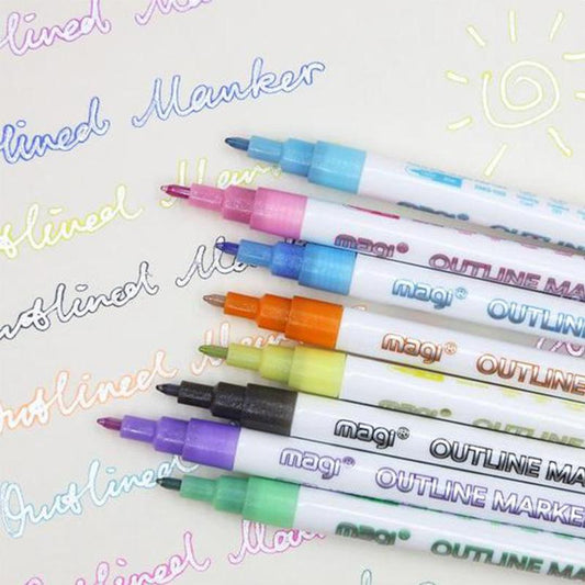 Dubbele lijn omtrekpen