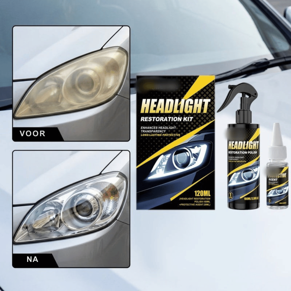 ClearBeam Set — Koplamp Herstel Kit | 50% KORTING