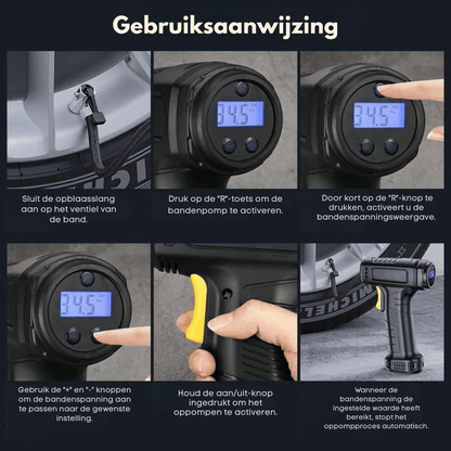 TireMaster Pro — Mobiele Bandencompressor | 50% KORTING