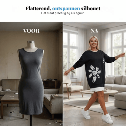 Heidi — Tweedelige Gebreide Bloemenjurk | 50% KORTING