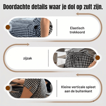 Emma — Geruite Katoenen Capribroek | 50% KORTING