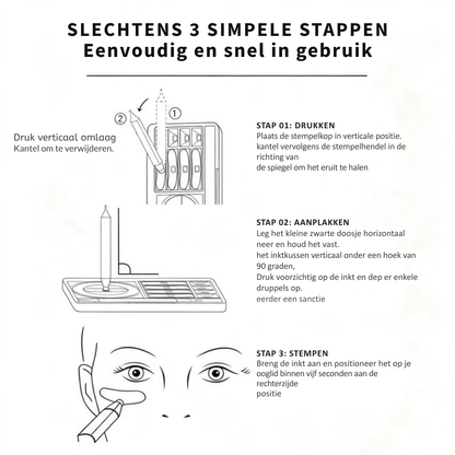 VeroStampa — Vlekkeloze Ogen Stempelset | 1+1 GRATIS