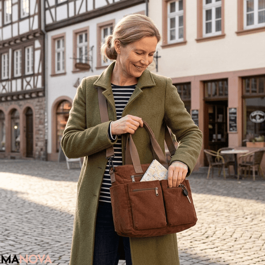 Emma – Vintage Cord Schoudertas | 50% KORTING