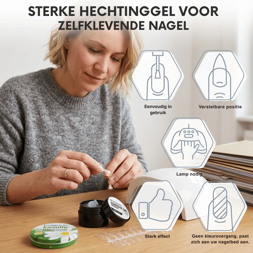 LumaBond Set 4 stuks — Snel uithardende nagelgel  | 50% KORTING