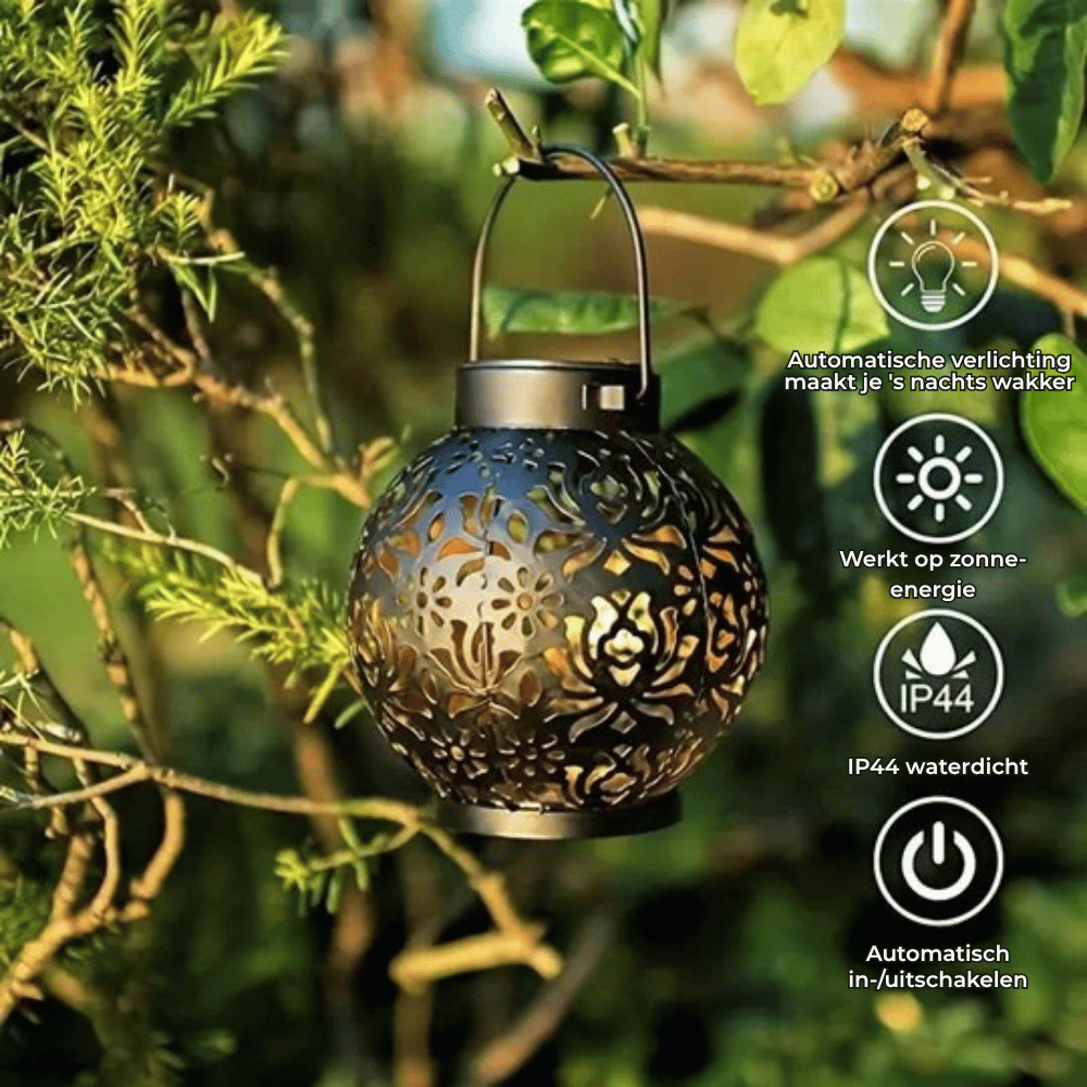 GlowHaven — Solar Tuinlantaarn | 50% KORTING