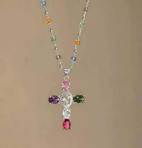 PrismAura Kruis Ketting — Ontsteek Directe Glamour