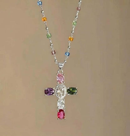 PrismAura Kruis Ketting — Ontsteek Directe Glamour