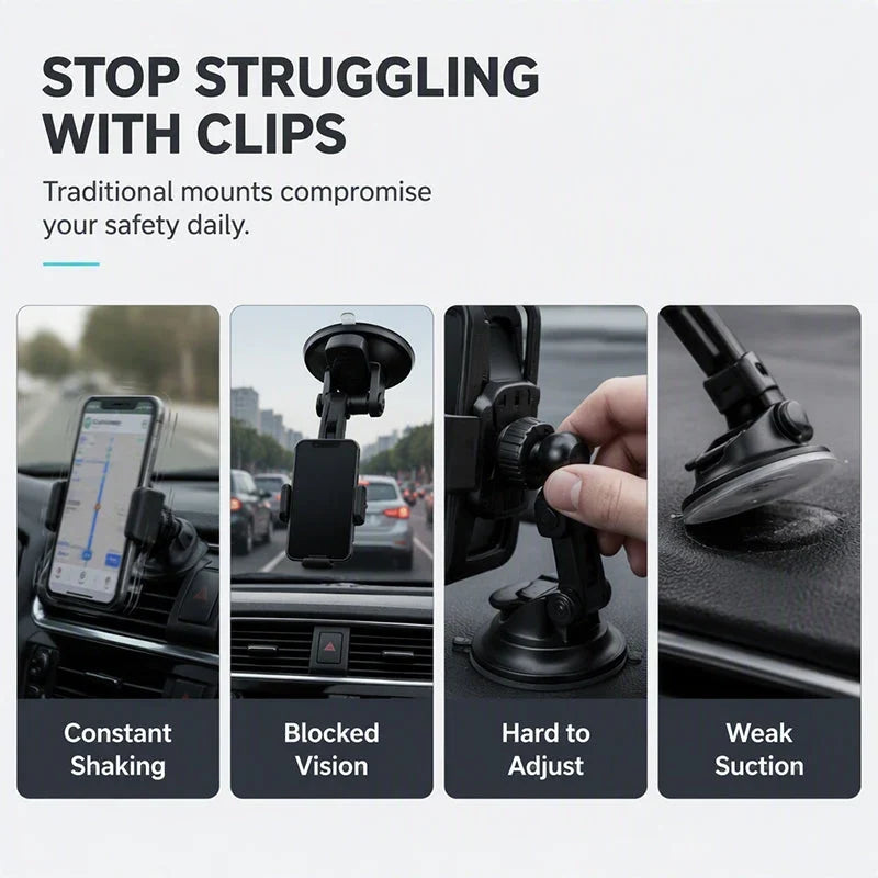 GlideMag Magnetische Autohouder — Stevige Telefooncontrole