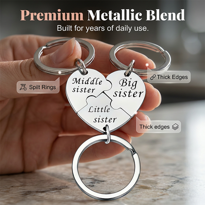 Connected Sister Sleutelhanger Set – Onoverwinnelijke Band, Blijvende Liefde