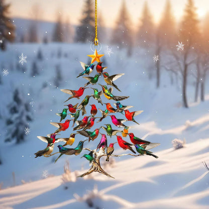 Winterly – Kolibrie 2D acryl kerstversiering | 1+2 GRATIS