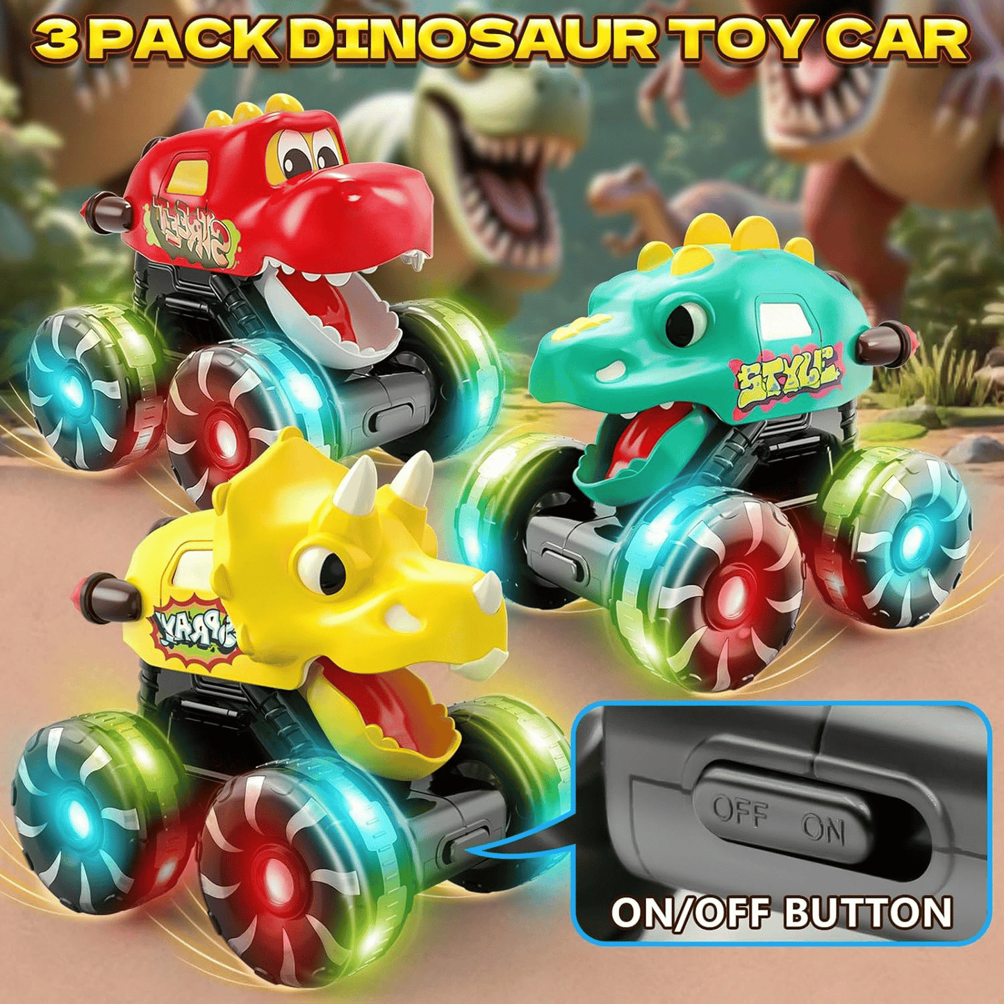DinoDrive – Press & Go Dino Trucks | 50% KORTING