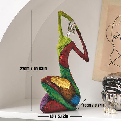 Artista – Abstract kleurrijk decoratief vrouwenfiguur | 50% KORTING