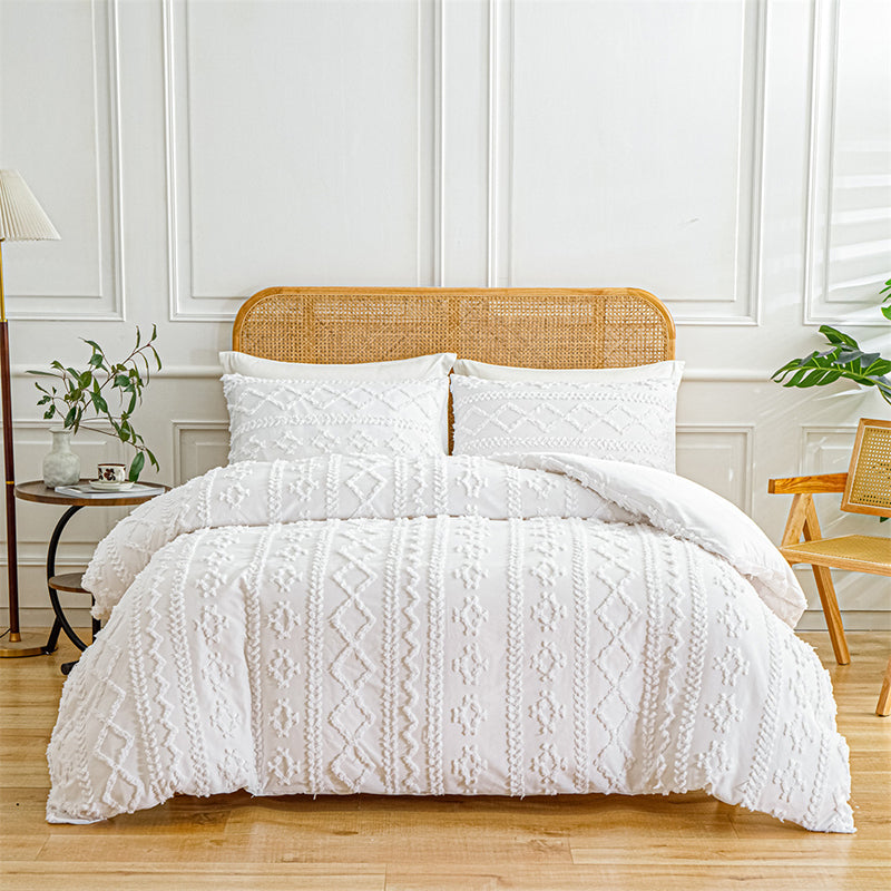 LuxeLoom Cutwork Zacht Pluizend Beddengoed Set — Zachtheid die Verzacht