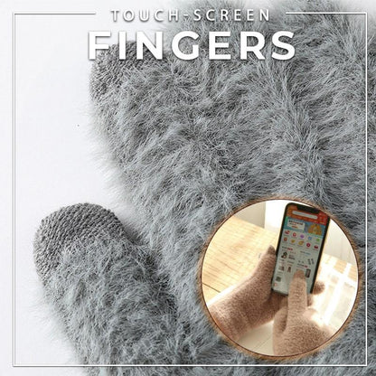 Neva – Dames Winter Touchscreen Handschoenen met Nepbontvoering