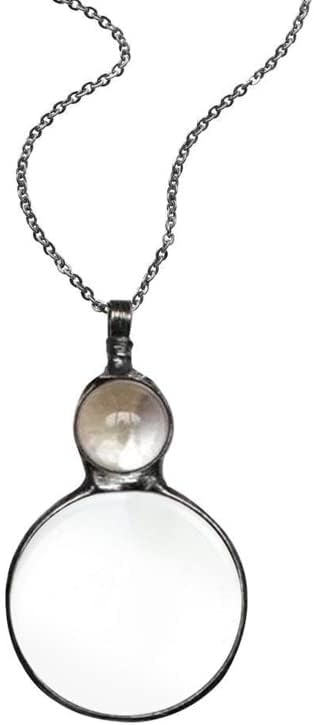 Vintage kristallen vergrootglas halsketting hanger