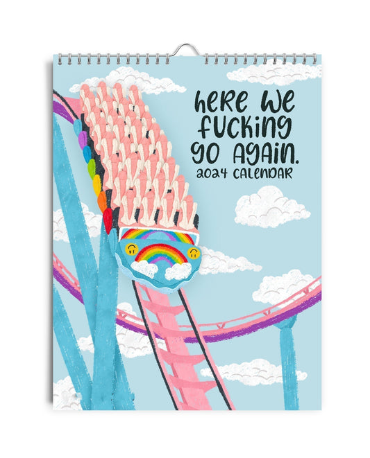 Hier gaan we verdomme weer 2024 kalender