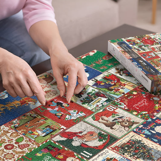 KerstPuzzelAftel - Tel samen af naar kerst met een unieke 1000-stuks puzzel | 50% KORTING