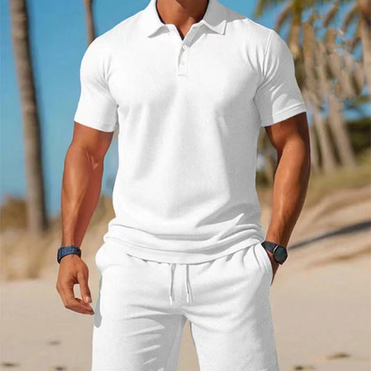 Liam – Lichtgewicht Polo- en Shortsset in Twee Delen