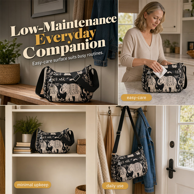Alma – Spatwaterdichte Nylon Schoudertas met Verstelbare Band