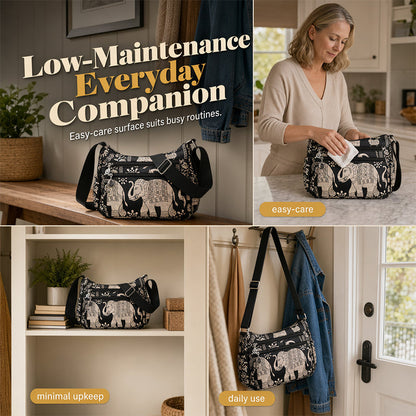 Alma – Spatwaterdichte Nylon Schoudertas met Verstelbare Band