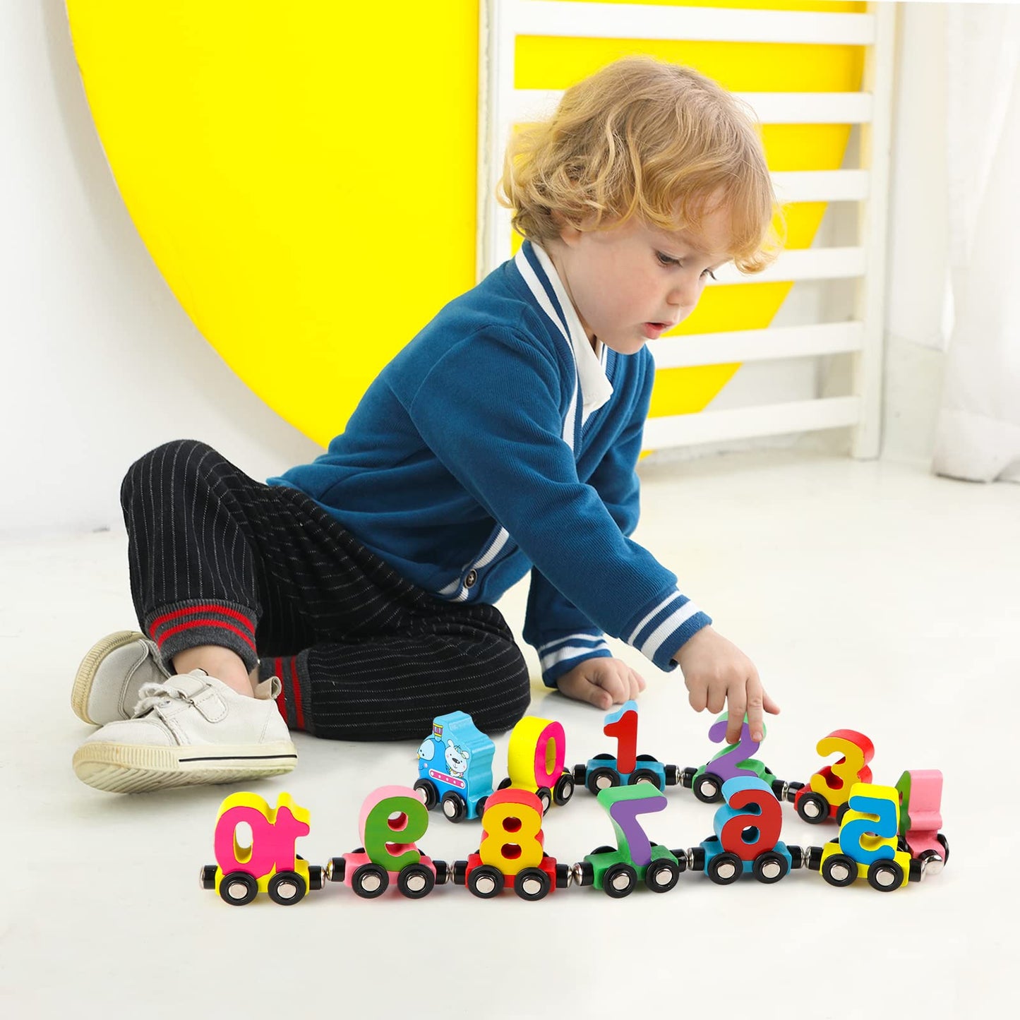 EduTrain – Magnetische Houten Leertrein | 2+1 GRATIS