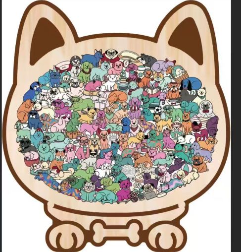 Mila – Morandi kattenpuzzel van 135 stukjes | 2+1 GRATIS