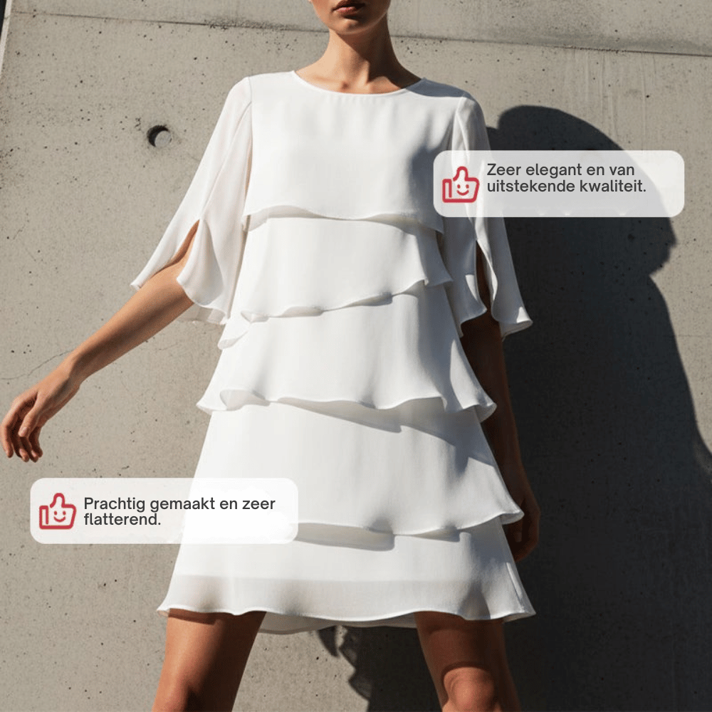 Celia – Elegante Ruffle Jurk | 50% KORTING