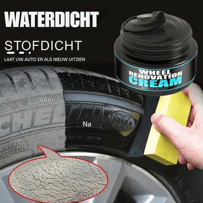 RadianceRevive — Kunststof & Banden Verzorgingscrème met Spons | 1+2 GRATIS