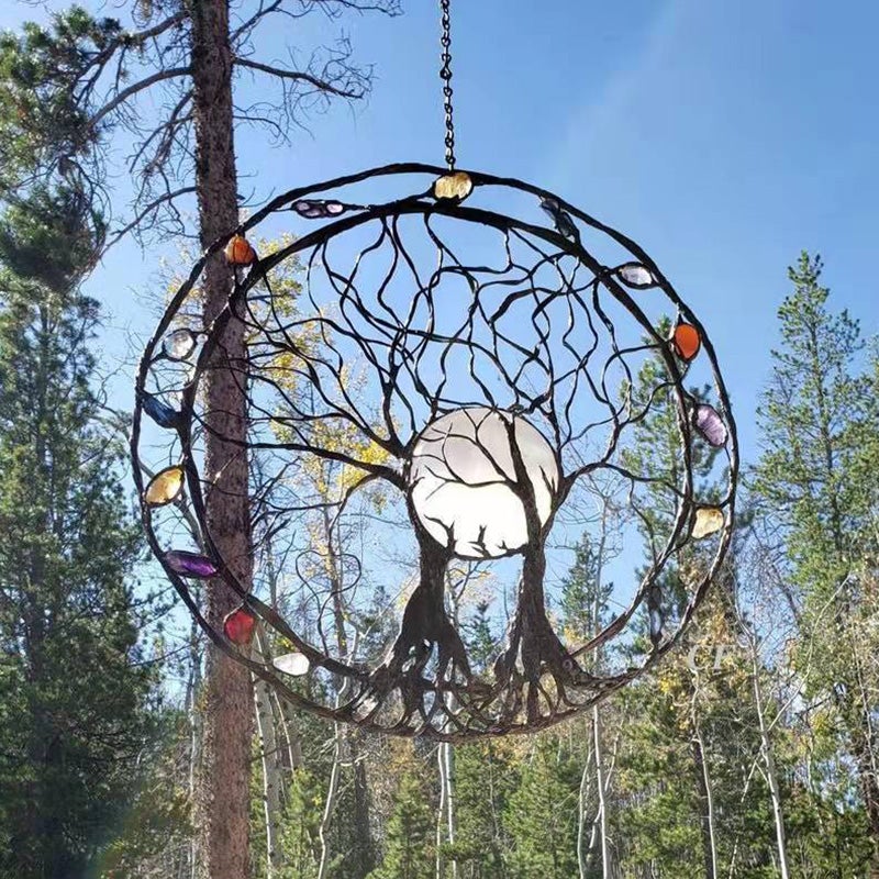 Circle of Life metalen boom wanddecoratie