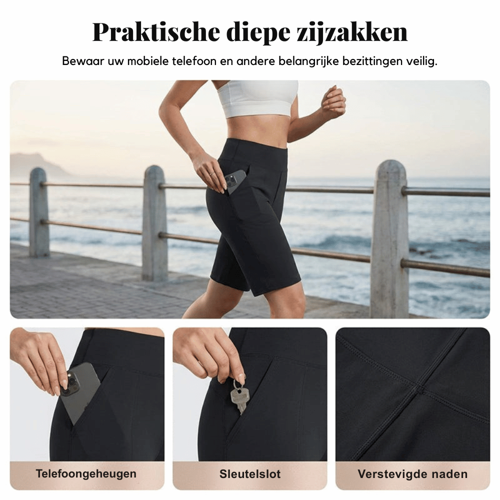 Nina — High Waist Stretch Short | 50% KORTING