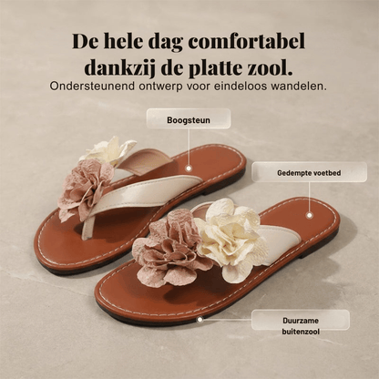 Mia — Lichtgewicht Bloemen Sandalen | 50% KORTING