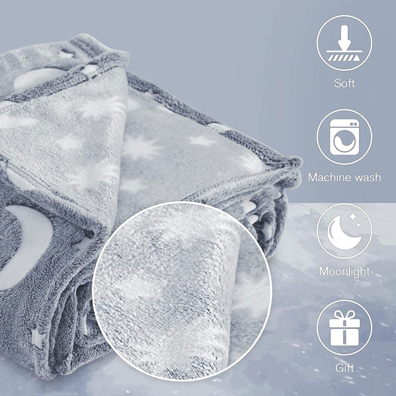 Donkere lichtgevende deken voor kinderen