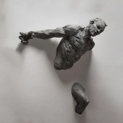 Kunst aan de muur sculptuur met ornament van hars | 1+1 GRATIS
