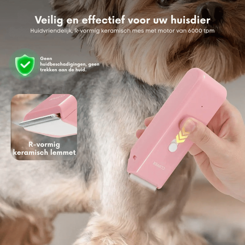 WhisperTrim — Stille Tondeuse voor Dierenharen | 50% KORTING