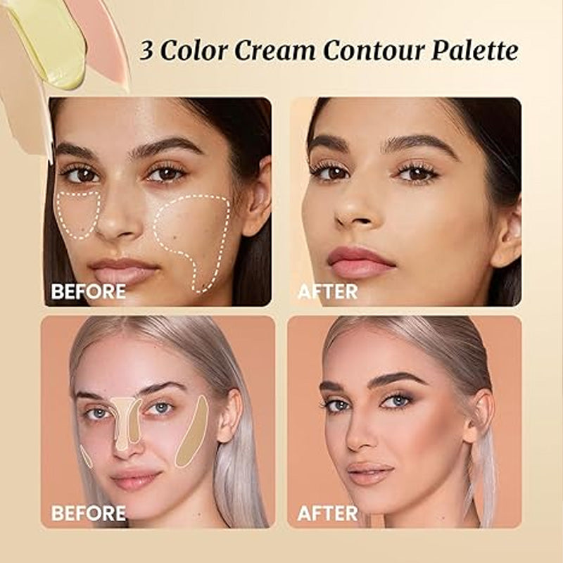 Camouflagepad met drie kleuren poeder