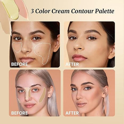 Camouflagepad met drie kleuren poeder