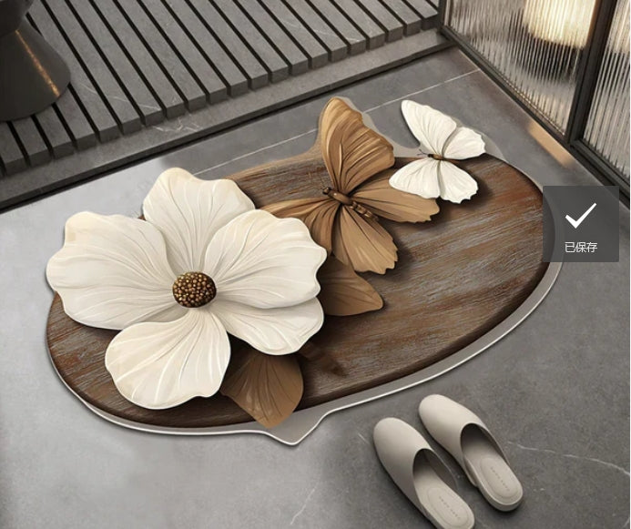 Antislip, absorberende mat met realistisch 3D-patroon – veilig, antislip, snel drogend