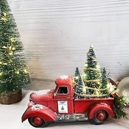 KerstTruck - Kerst rode boerderij Truck decoratie | 50% KORTING