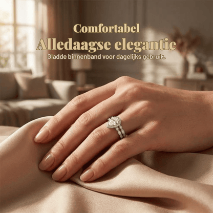 Claire — Vintage Zirkoon Tweedelige Ringenset | 50% KORTING