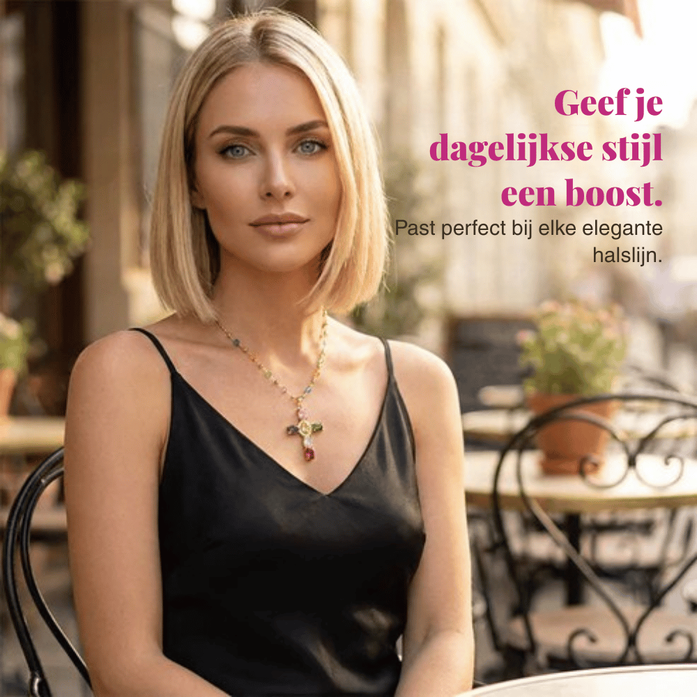 PrismAura — Stralende Kruis Halsketting | 1+1 GRATIS