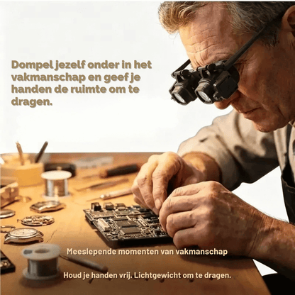 SmartLens Pro — Verstelbare LED Loepbril | 50% KORTING