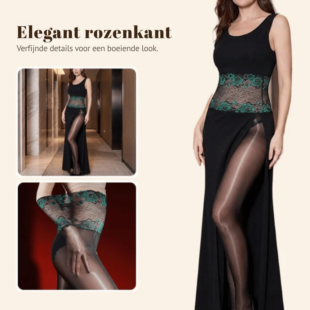 Rose – Hoge taille mesh kousen | 1+1 GRATIS