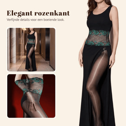 Rose – Hoge taille mesh kousen | 1+1 GRATIS