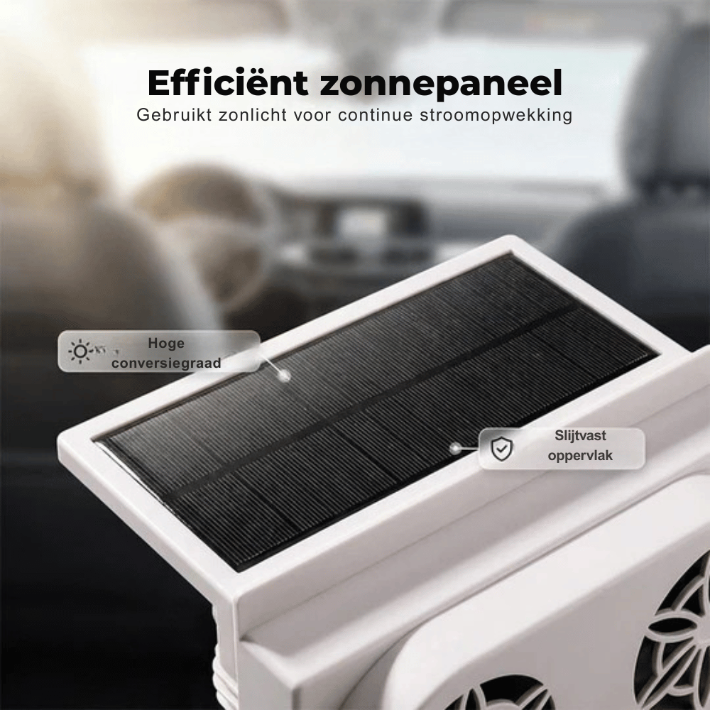 SolarBreeze — Auto Ventilator op Zonne-energie | 50% KORTING