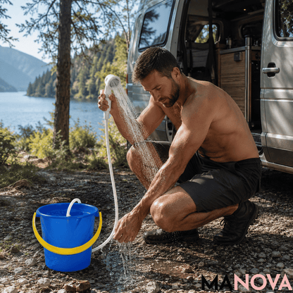 AquaFlow — Draagbare buitendouche | 50% KORTING