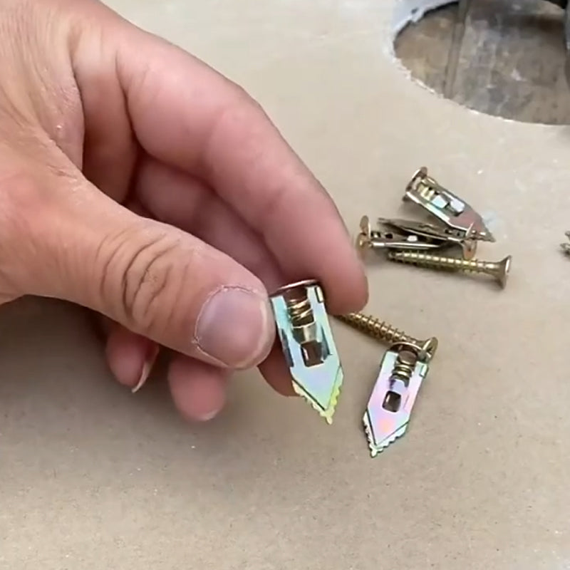 FixSecure - Uitzettingspluggen voor gipsplaten + hoogvaste zinkschroeven (verpakking van 100)