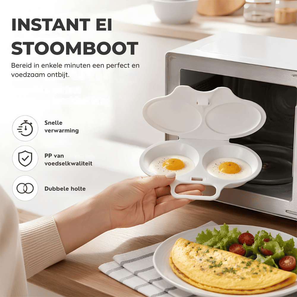 EggMaster — Magnetron Dubbele Eierstomer | 1+1 GRATIS