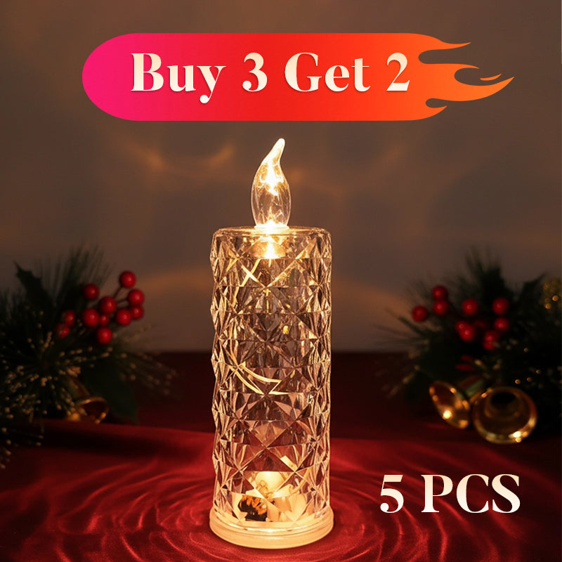 LumiGlow – LED Kristalkaars Lamp | 1+2 GRATIS