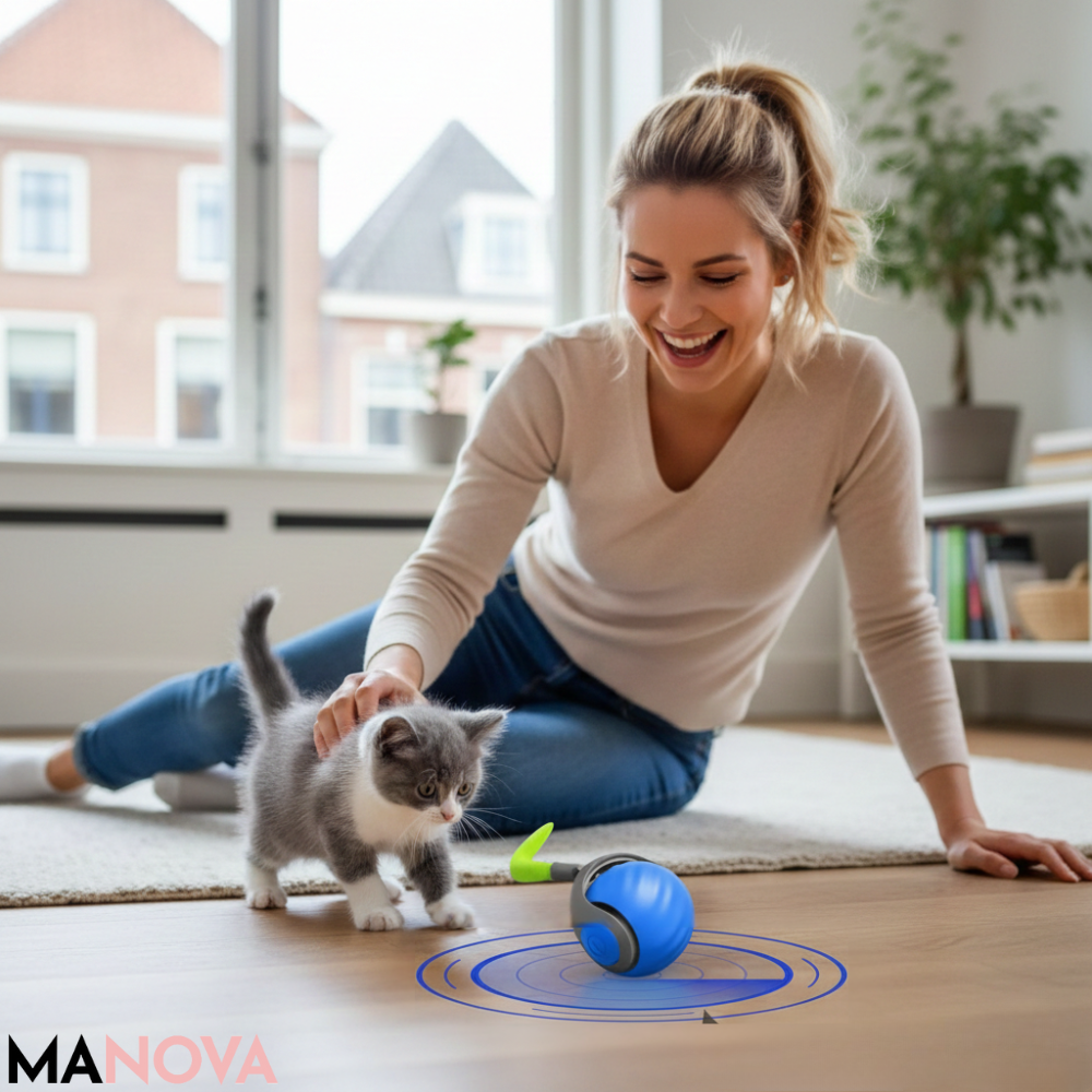 PurrMotion – Interactieve oplaadbare kattenbal | 1+1 GRATIS