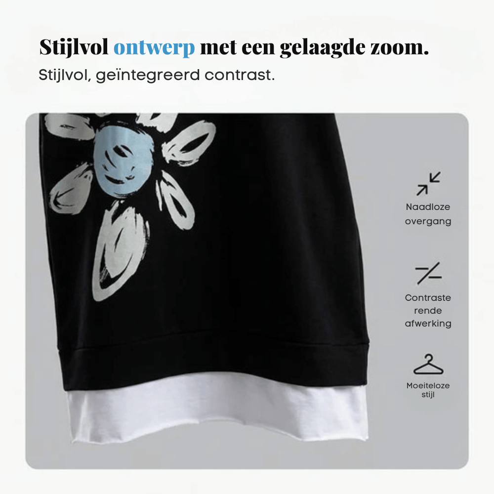 Heidi — Tweedelige Gebreide Bloemenjurk | 50% KORTING